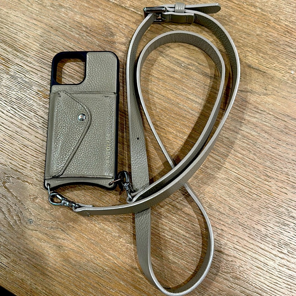 Hailey Side Slot Leather Crossbody for iPhone 12/12 Pro